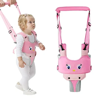 Abbildung von Lauflernhilfe Gehhilfe für Baby, IULONEE Baby Stehen und Gehen Lernen Helfer 4 in 1 Funktionale Verstellbar Walker Sicherheitsleinen Kinder 7 24 Monate(Rosa)