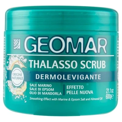 Abbildung von GEOMAR Dermolevigante Thalasso Peeling, Effekt wie neue Haut, Mit Meersalz, Epsom Salz und Mandelöl, Made in Italy, 600 g