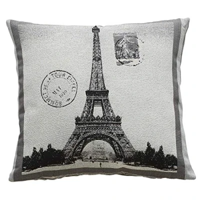 Abbildung von Gardinenbox Kissenbezug Sofakissen Kissenhülle Hülle Gobelin Jacquard Reißverschluß Pflegeleicht Dekokissen Landhaus 45x45 cm Paris, 202069