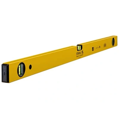 Abbildung von STABILA Wasserwaage Type 70 2, 90 cm, leichtes Alu Profil, 1 Horizontal Libelle, 2 Vertikal Libellen, Made in Germany