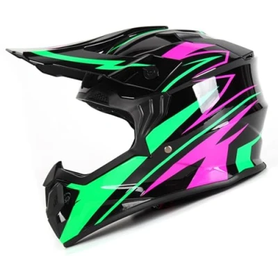 Abbildung von Motocross Helm Kinder, Jugend Motorradhelme, ECE22.06 Zertifizierung, Downhill Fullface MTB Integralhelm Crosshelm Helm, Für Jungen Mädchen Quad Bikes BMX Fahrrad ATV Offroad DH Helm(L)
