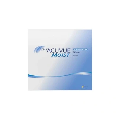 Abbildung von ACUVUE MOIST 1 DAY for Astigmatism Tageskontaktlinsen mit 1.25 dpt, Cyl 0,75, Ach 80 und BC 8.5 UV Schutz, feuchtigkeitsspendend &amp; Komfortables Tragegefühl 90 Linsen