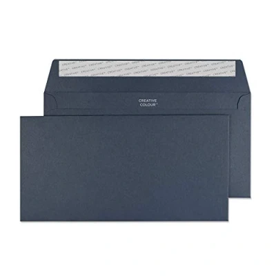 Abbildung von Blake Creative Colour 25220 Farbige Briefumschläge Haftklebung Oxford Blau DL+ 114 x 229 mm 120 g/m² 25 Stück