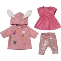 Abbildung von BABY born Mantel Set, kuscheliger mit Hasenohren inkl. Kleid für 43cm Puppen, 839416 Zapf Creation