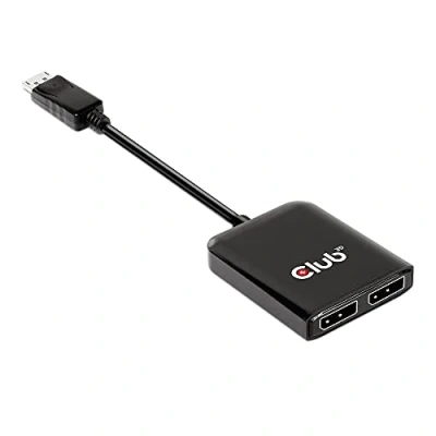 Abbildung von Club 3D Multi Stream Transport (MST) Hub DisplayPort™ 1.4 auf Dual Monitor 4K60Hz