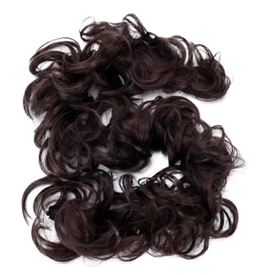 Abbildung von CAISHA XXL Haarteil Haargummi Hochsteckfrisuren Voluminös Gelockt Unordentlich Dutt Schokobraun HW5