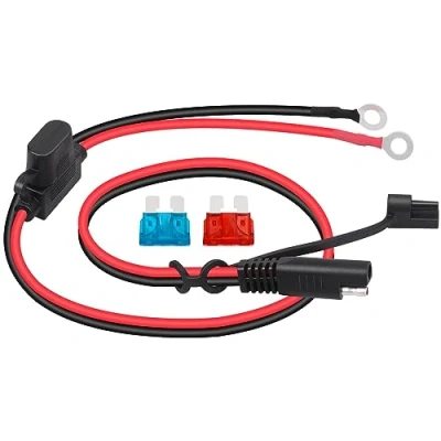 Abbildung von Dongge SAE Batterieanschluss schneidet den Stecker schnell in die 12 V Ringklemmensicherung zum Laden von Motorrädern Traktoren Autos usw geeignet ist