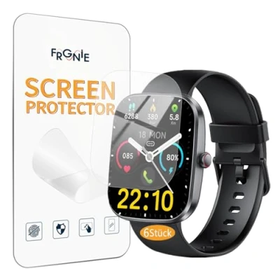 Abbildung von Frgnie Schutzfolie Kompatibel für Kuizil Smartwatch 1,91&quot; (6 Stück) HD Flexibel TPU, WeurGhy T70 Displayschutzfolie