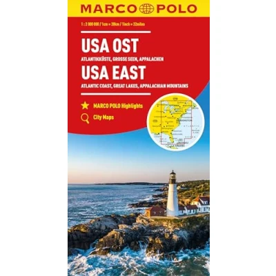 Abbildung von MARCO POLO Kontinentalkarte USA Ost 1:2 Mio.: Große Seen, Appalachen, Atlantikküste, Florida