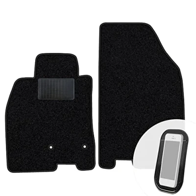 Abbildung von moto MOLTICO Vorne Fußmatten Auto Velours Autoteppiche Schwarz Automatten Set 2 teilig passend für Renault Megane III 2008 2015