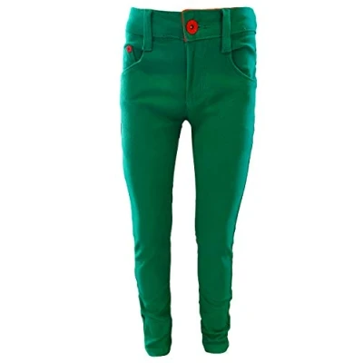 Abbildung von familientrends Mädchen Skinny Hose Jeans grün bunt farbig Slim Fit trendy 122 bis 170 (Grün, 134/140)
