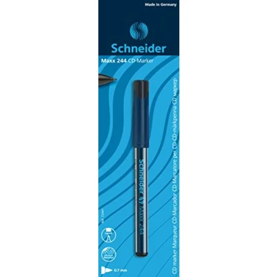 Abbildung von Schneider Schreibgeräte CD , DVD BD Marker Maxx 244, 0,7 mm, schwarz, 1er Blisterkarte
