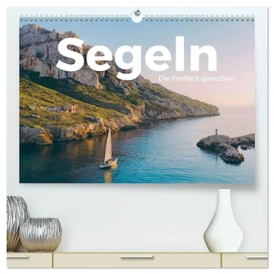 Abbildung von Segeln Die Freiheit genießen. (hochwertiger Premium Wandkalender 2025 DIN A2 quer), Kunstdruck in Hochglanz