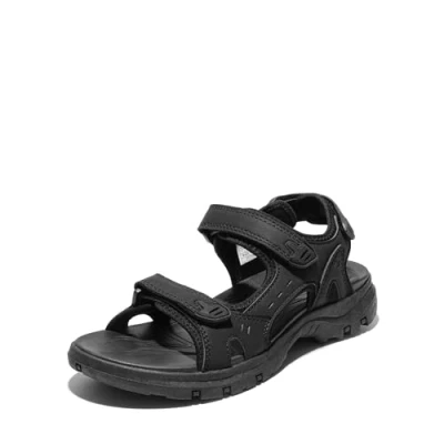 Abbildung von DREAM PAIRS Outdoor Sandalen mit verstellbarem Klettverschluss, gepolstertem EVA Fußbett, rutschfester Gummisohle &amp; wasserabweisend für Strand,Size 40.5,Schwarz,SDSA2401W