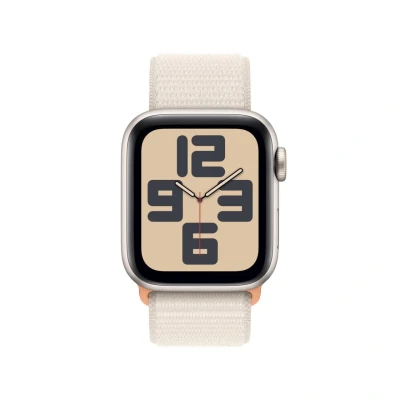 Abbildung von Apple Watch SE (GPS + Cellular) 40mm Aluminiumgehäuse polarstern, Sport Loop polarstern