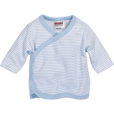 Abbildung von Schnizler Unisex Baby Flügelhemd Langarm Ringel 800203, 17 Bleu, 56