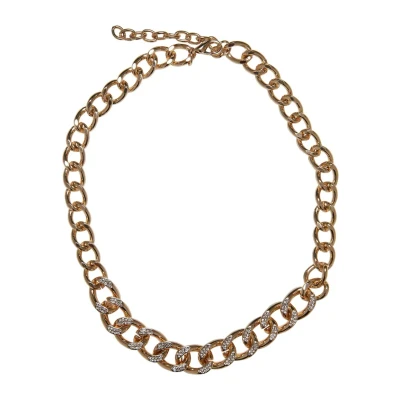 Abbildung von Urban Classics Comet Crystal Halskette goldcoloured, Größe: One Size, Gold coloured