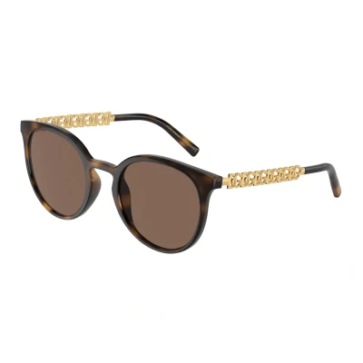Abbildung von Dolce&amp;Gabbana Unisex Sonnenbrille, Größe: 52, Havana