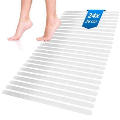 Abbildung von ECENCE Antirutsch Aufkleber 12x Anti Rutsch Streifen Dusche Treppe, 12 tlg.