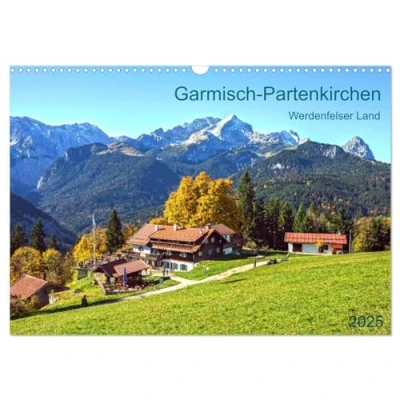 Abbildung von Garmisch Partenkirchen Werdenfelser Land (Wandkalender 2025 DIN A3 quer), CALVENDO Monatskalender