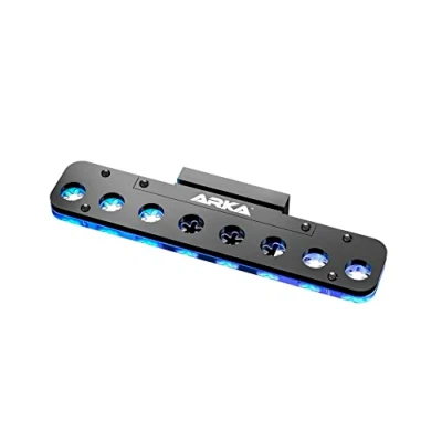 Abbildung von ARKA myREEF FRAG Rack mit 8 Löchern Hochwertiger Korallen Ableger Halter starkem Magneten für Meerwasseraquarien, inkl. Silikonsicherungen, Lochdurchmesser ca. 15mm.