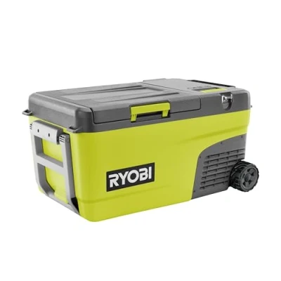 Abbildung von RYOBI 18 V ONE+ Akku Hybrid Kühlbox mit Gefrierfunktion RY18CB23A 0, Fassungsvermögen 23 L, inkl. 12 KFZ Adapter, 230 Netzteil, ohne und Ladegerät