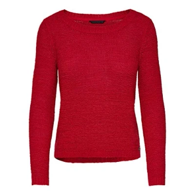 Abbildung von ONLY Onlgeena Strickpullover, Damen, Größe: Medium, Flame scarlet