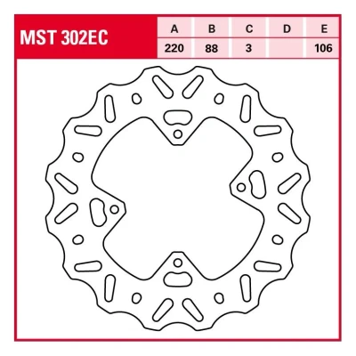 Abbildung von TRW MST302EC Bremsscheibe 220 3