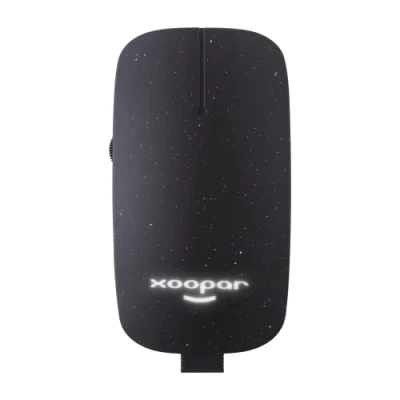 Abbildung von Xoopar Kabellose Maus 2,4 G ohne Batterien Bluetooth wiederaufladbar mit Computer Ultra Slim Pokket Eco Schwarz