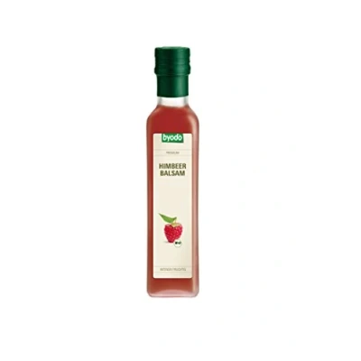 Abbildung von Bio Himbeer Balsamessig Byodo, 2er Pack (2x250 ml) Veganer Essig aus 100% Himbeersaftkonzentrat und Apfel, Natürliche Vergärung, Intensiver Geschmack