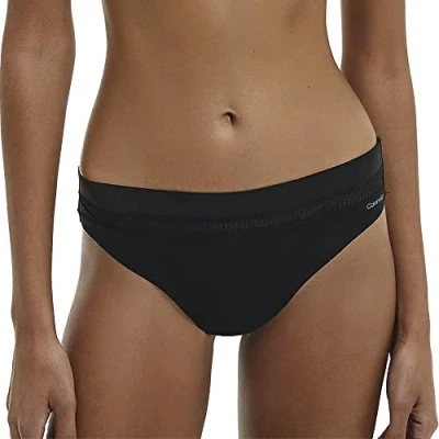 Abbildung von Calvin Klein Damen String Tanga, Schwarz (Black), M
