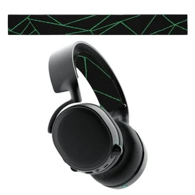Abbildung von kwmobile Ersatz Bügelpolster kompatibel mit SteelSeries Arctis 3 / 5 Kopfbügel Kopfbügelpolster aus Nylon Kopfhörer Bügel Polster Schwarz Neon Grün