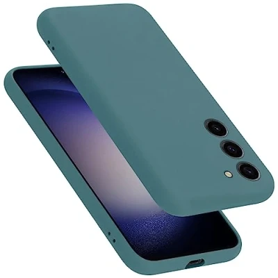 Abbildung von Cadorabo Hülle kompatibel mit Samsung Galaxy S24 PLUS Silikon Handyhülle für Case aus flüssigem stoßfeste dünne TPU Schutzhülle LIQUID GRÜN