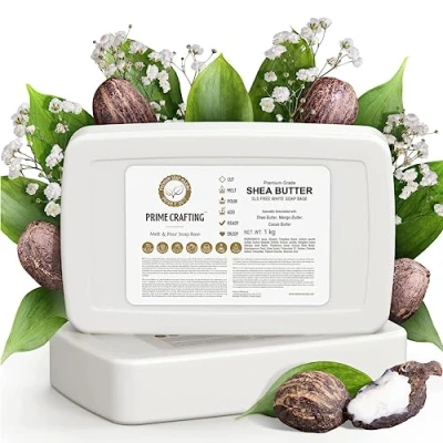 Abbildung von Prime Crafting 1kg Bio Sheabutter Seifenbasis zur Seifenherstellung SLS &amp; SLES Frei Glycerinseife Rohseife zum Seifengießen Seife Selber Machen mit Seifenblock Melt and Pour Soap Base