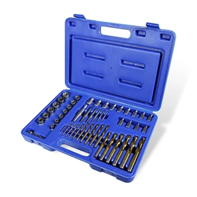 Abbildung von CCLIFE 49tlg 3/8&quot; Cr Mo Spezial Steckschlüssel Einsatz Linksausdreher Schraubenausdreher Nuss Stecknuss Muttern Entferner 8 19mm Turbonüsse