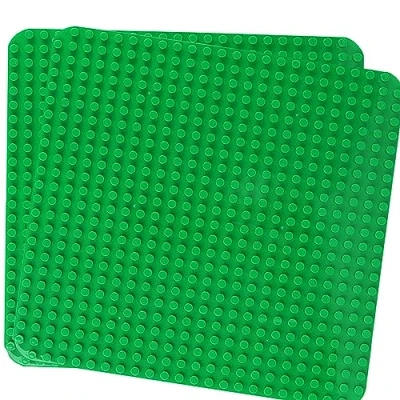 Abbildung von Große Bauplatte Kompatibel mit Lego DUPLO Platten, Classic Grundplatte für Sets,38 * 38cm Platten Set Kreatives Vorschulspielzeug,Grün (2 Stück)