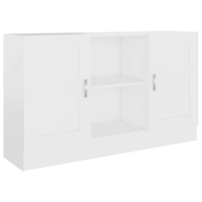 Abbildung von vidaXL Sideboard 2 Fächer Türen Kommode Anrichte Beistellschrank Mehrzweckschrank Standschrank Schrank Weiß 120x30,5x70cm Holzwerkstoff