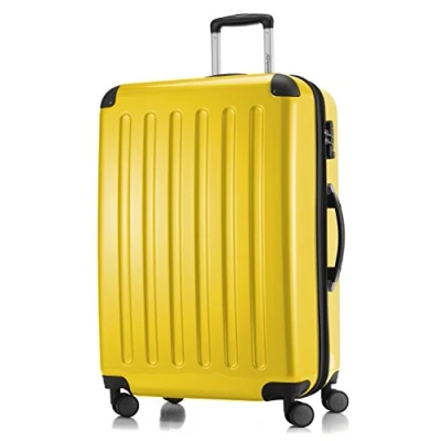 Abbildung von HAUPTSTADTKOFFER Alex Großer Hartschalen Koffer, TSA, 4 Doppel Rollen, Trolley, Rollkoffer, Reisekoffer, Volumenerweiterung, 75 cm, 119 Liter, Gelb