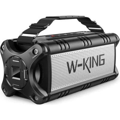Abbildung von W KING Bluetooth Lautsprecher (90W MAX) 50W, Musikbox Boxen Groß, Deep Bass/EQ,Portable Speaker IPX6 Wasserdicht, Boombox Outdoor 40H/Powerbank, AUX/TF/NFC Speaker, Camping, Strand, Garten