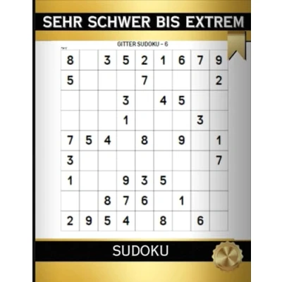 Abbildung von sudoku sehr schwer bis extrem: Extremer Denksport für Erfahrene