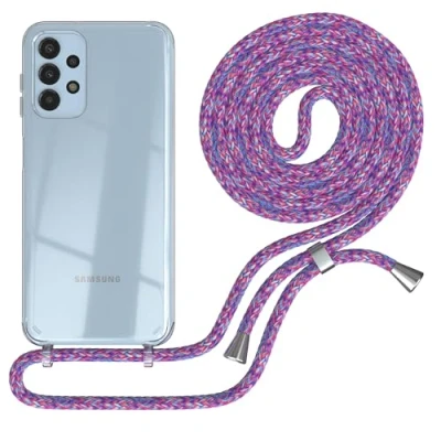 Abbildung von EAZY CASE Handykette kompatibel mit Samsung Galaxy A13 (4G / 5G) Handyhülle Umhängeband Handykordel Schutzhülle Silikonhülle Hülle Band Stylische Kette für Smartphone Unicorn
