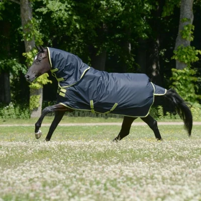 Abbildung von Bucas Oasis Turnout 100 &amp; Neck Dark grey/Lime 145/198 Agradi.deVerkauft von Agradi