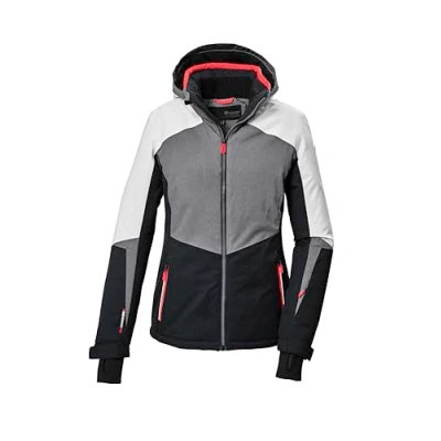 Abbildung von killtec Damen Skijacke/Funktionsjacke mit abzippbarer Kapuze und Schneefang KSW 66 WMN SKI JCKT, graumelange, 40, 41952 000