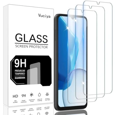 Abbildung von Vuciya Pack of 3 Screen Protector kompatibel mit DOOGEE N55 / Pro Plus panzerglas,9H Härte Schutzfolie,Anti Kratzen,Anti Bläschen,HD Clear Film,for