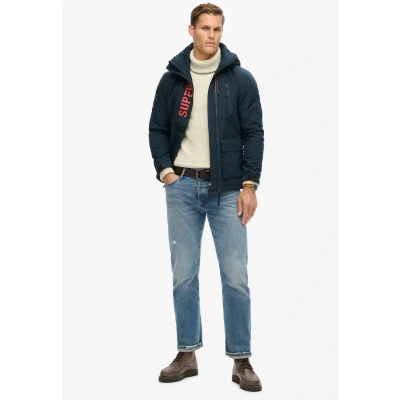Abbildung von Superdry Ultimate Windcheater Winterjacke, Herren, Größe: Large, Eclipse navy bold orange
