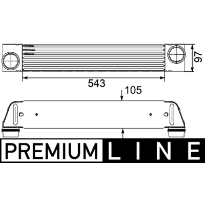 Abbildung von MAHLE ORIGINAL CI 189 000P Ladeluftkühler BMW: 5 Touring, Limousine