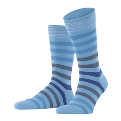 Abbildung von Burlington Herren Socken Blackpool M So Baumwolle gemustert 1 Paar, Blau Deep Sea 6542, 40 46