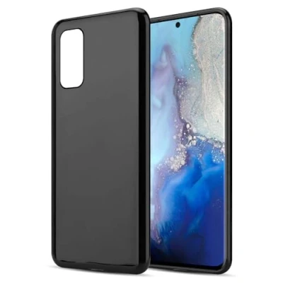 Abbildung von Cadorabo Hülle kompatibel mit Samsung Galaxy S20 Silikon Handyhülle für Case aus [Nie vergilben Technologie], Kratzfeste und stoßfeste Schutzhülle SCHWARZ