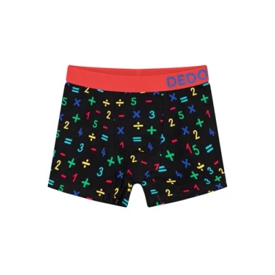 Abbildung von Dedoles Boxershorts Herren &amp; Jungen Unterwäsche Trunks Baumwolle lustige Designs Dinosaurier Hamster Spiele Maulwurf Geschenk, Farbe Schwarz, Motiv Zahlen Jungen, Gr. 4 6 Jahre