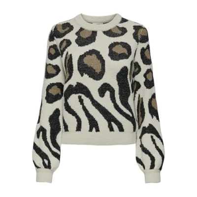 Abbildung von JDY Print Strickpullover, Damen, Größe: Medium, Cement
